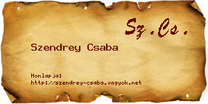 Szendrey Csaba névjegykártya