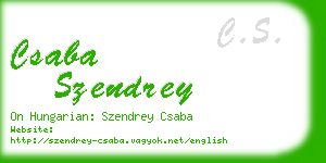 csaba szendrey business card